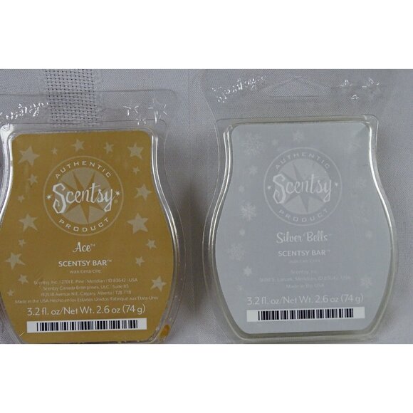 Lot of 5 Scentsy Wax Silver Bells Ace Love Story Pristine Waters A Wink & Smile - Picture 2 of 4
